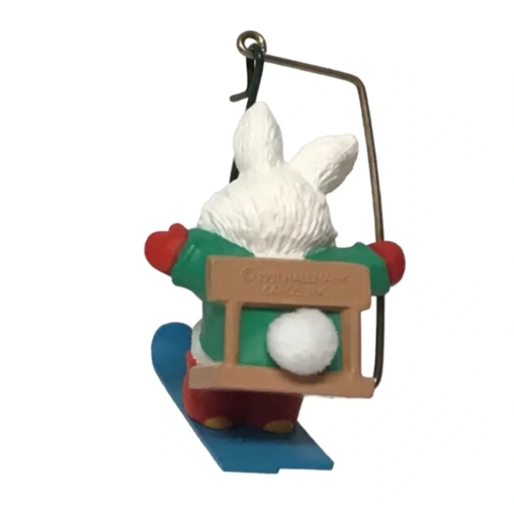 Hallmark 1991 “Ski Lift Bunny” Christmas Ornament